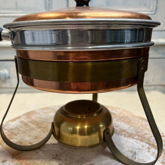 Kitchen | Vintage Colonial Copper Brass Ware Chafing Dish | Poshmark